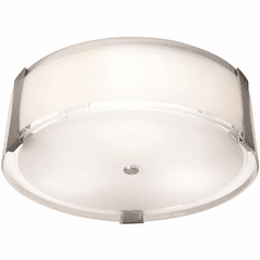 Access Lighting Tara Flush Mount - Brushed Steel - 50121-BS/OPL
