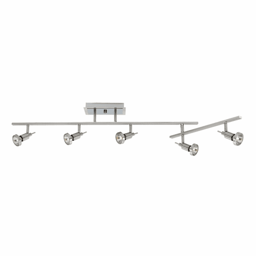 Access Lighting Viper 5-Light Semi-Flush with Articulating Arm - Brushed Steel - 52042-BS