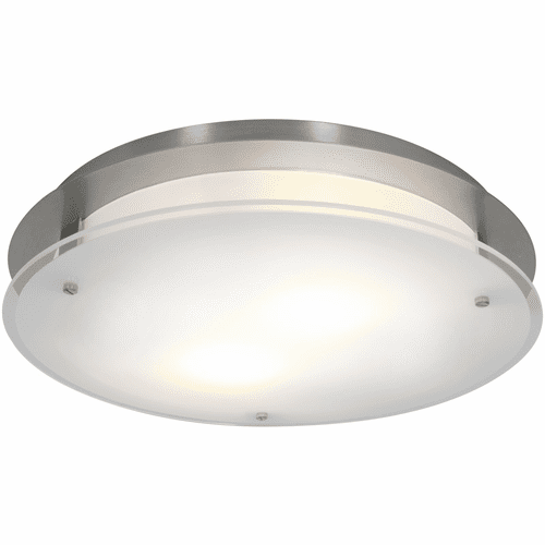 Access Lighting VisionRound Large Dimmable LED Flush Mount - Brushed Steel - 50038LEDD-BS/FST