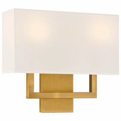 Access Mid Town 2-LT LED Wall Sconce - Brushed Brass - 64062LEDDLP-ABB/WH