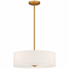 Access Mid Town 3LT LED Pendant or SemiFlush - Brushed Brass - 64065LEDDLP-ABB/WH