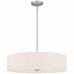 Access Mid Town 4-LT LED Pendant or Semi-Flush - Brushed Steel - 64066LEDDLP-BS/WH