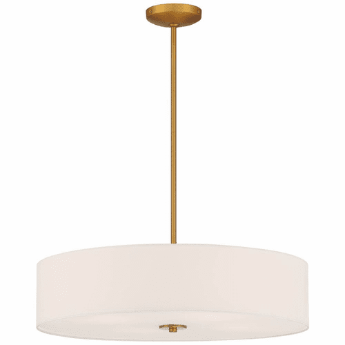 Access Mid Town 4LT LED Pendant or SemiFlush - Brushed Brass - 64066LEDDLP-ABB/WH