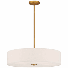 Access Mid Town 4LT LED Pendant or SemiFlush - Brushed Brass - 64066LEDDLP-ABB/WH
