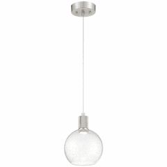 Access Port Nine 1-LT Burgundy LED Pendant - Brushed Steel - 63142LEDD-BS/SDG
