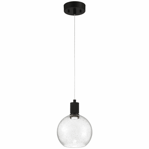 Access Port Nine 1-LT Burgundy LED Pendant - Matte Black - 63142LEDD-MBL/SDG