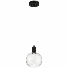 Access Port Nine 1-LT Burgundy LED Pendant - Matte Black - 63142LEDD-MBL/SDG