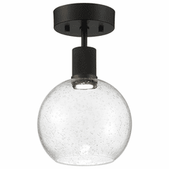 Access Port Nine 1-LT Burgundy LED Semi-Flush - Matte Black - 63148LEDD-MBL/SDG