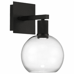 Access Port Nine 1-LT Burgundy LED Wall Sconce - Matte Black - 63145LEDD-MBL/CLR