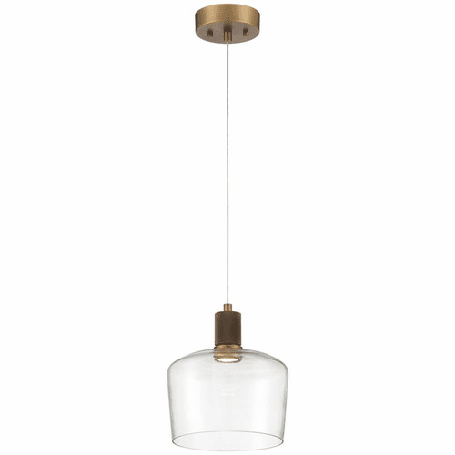 Access Port Nine 1-LT Chardonnay LED Pendant - Brushed Brass - 63141LEDD-ABB/CLR