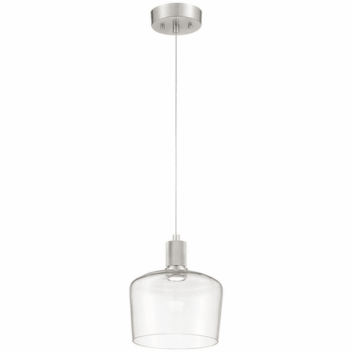 Access Port Nine 1-LT Chardonnay LED Pendant - Brushed Steel - 63141LEDD-BS/CLR