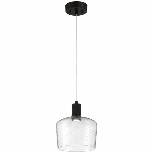 Access Port Nine 1-LT Chardonnay LED Pendant - Matte Black - 63141LEDD-MBL/SDG
