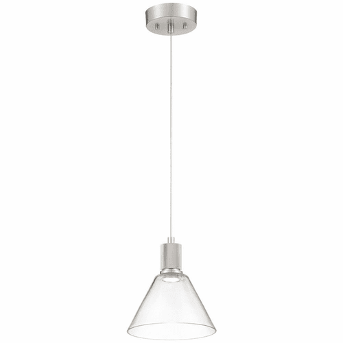 Access Port Nine 1-LT Martini LED Pendant - Brushed Steel - 63140LEDD-BS/CLR