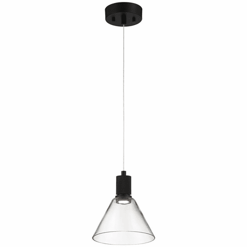 Access Port Nine 1-LT Martini LED Pendant - Matte Black - 63140LEDD-MBL/CLR