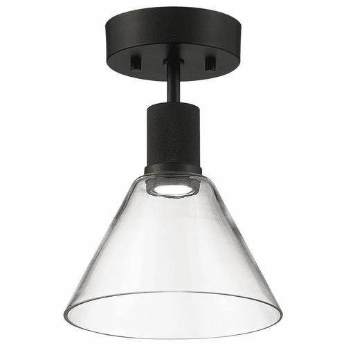 Access Port Nine 1-LT Martini LED Semi-Flush - Matte Black - 63146LEDD-MBL/CLR