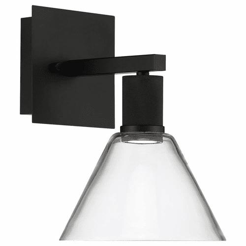 Access Port Nine 1-LT Martini LED Wall Sconce - Matte Black - 63143LEDD-MBL/CLR