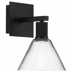 Access Port Nine 1-LT Martini LED Wall Sconce - Matte Black - 63143LEDD-MBL/CLR