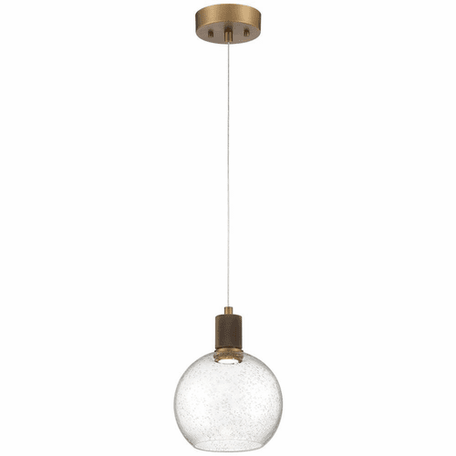 Access Port Nine 1LT Burgundy LED Pendant - Brass - 63142LEDD-ABB/SDG