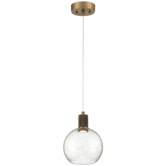 Access Port Nine 1LT Burgundy LED Pendant - Brass - 63142LEDD-ABB/SDG