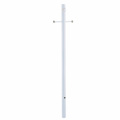Acclaim 7-FT Direct Burial Post With Outlet And Cross Arm - Gloss White - 98WH