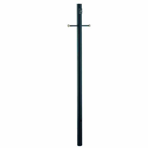 Acclaim 7-FT Direct Burial Post With Outlet And Cross Arm - Matte Black - 98BK
