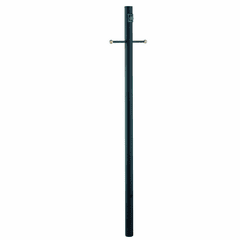 Acclaim 7-FT Direct Burial Post With Outlet And Cross Arm - Matte Black - 98BK