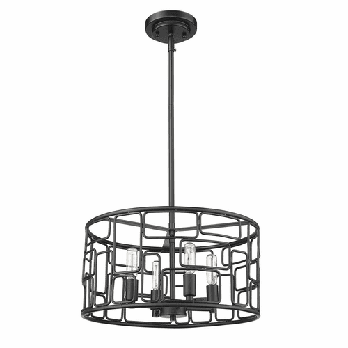 Acclaim Amoret 4-LT Convertible Pendant - Matte Black - IN21131BK