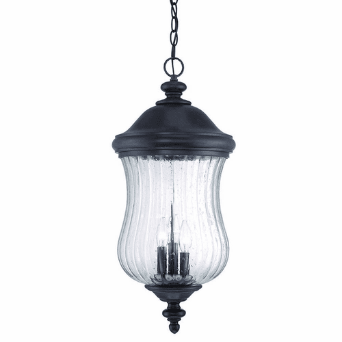 Acclaim Bellagio 3-Light Outdoor Hanging Lantern - Black Coral - 39726BC