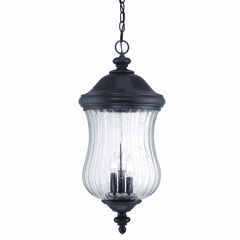 Acclaim Bellagio 3-Light Outdoor Hanging Lantern - Black Coral - 39726BC