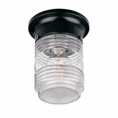 Acclaim Builder's Choice 1-Light Outdoor Flushmount - Matte Black - 101BK