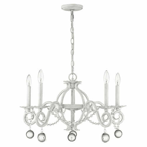 Acclaim Callie 5-LT Country Chandelier - Country White - IN11344CW