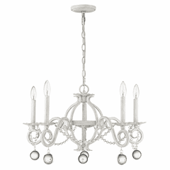 Acclaim Callie 5-LT Country Chandelier - Country White - IN11344CW