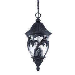 Acclaim Capri 3-Light Outdoor Hanging Lantern - Black Coral - 39216BC