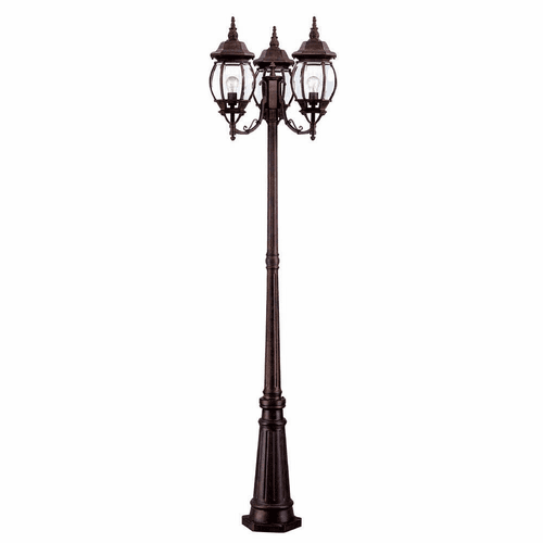 Acclaim Chateau 3-Light Outdoor Post Mount - Burled Walnut - 5179BW
