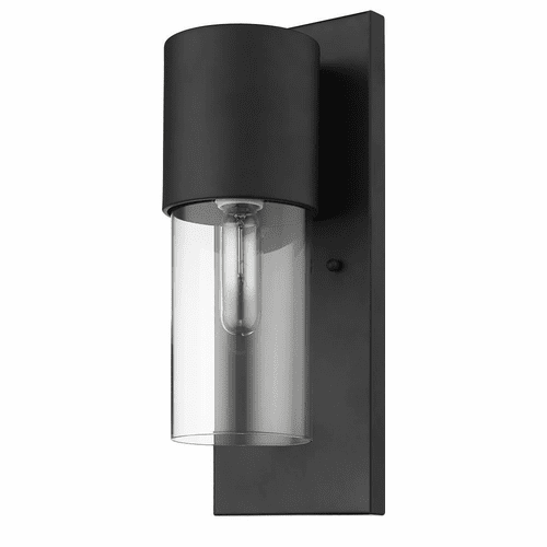 Acclaim Cooper 1-Light Outdoor Wall Light - Matte Black - 1511BK/CL