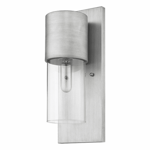 Acclaim Cooper 1-Light Outdoor Wall Light - Matte Nickel - 1511MN/CL