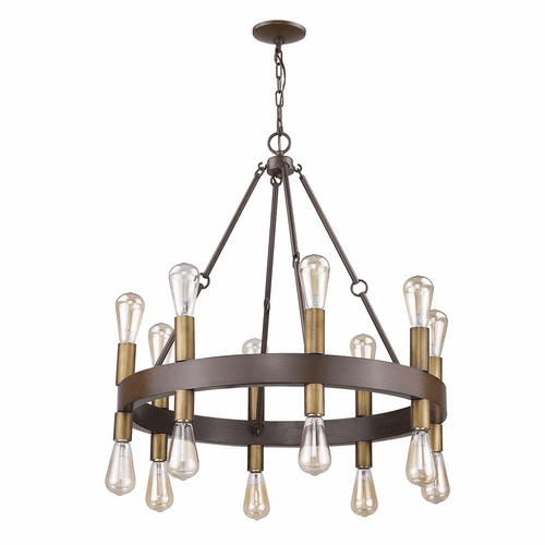 Acclaim Cumberland 16-Light Chandelier - Faux Wood Finish - IN11385W