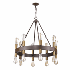 Acclaim Cumberland 16-Light Chandelier - Faux Wood Finish - IN11385W