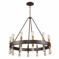 Acclaim Cumberland 24-Light Chandelier - Faux Wood Finish - IN11386W