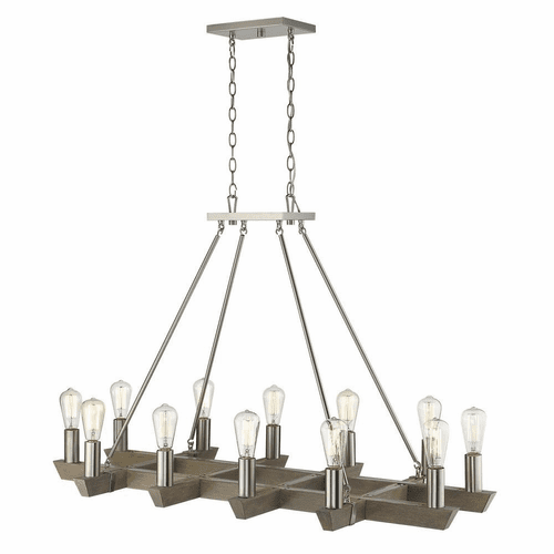 Acclaim Finnick 12-LT Chandelier - Satin Nickel - IN11061SN