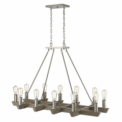 Acclaim Finnick 12-LT Chandelier - Satin Nickel - IN11061SN