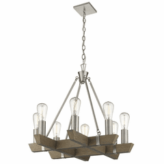 Acclaim Finnick 8-LT Chandelier - Satin Nickel - IN11060SN