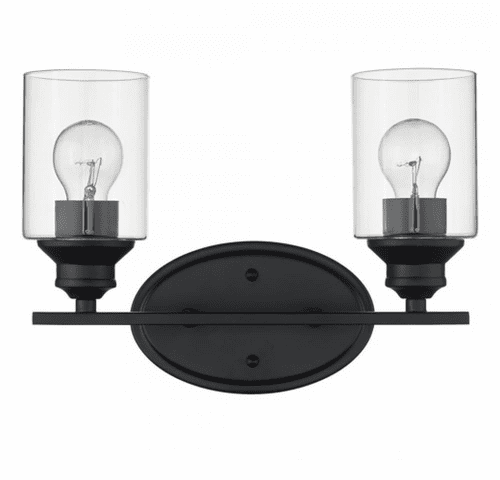 Acclaim Gemma 2-Light Bath Vanity Light - Matte Black - IN41451BK