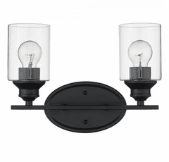 Acclaim Gemma 2-Light Bath Vanity Light - Matte Black - IN41451BK
