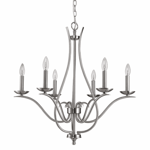 Acclaim Genevieve 6-Light Chandelier - Satin Nickel - IN11250SN