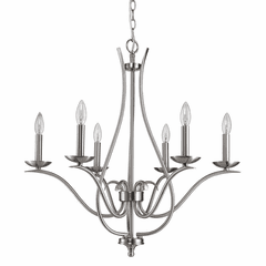Acclaim Genevieve 6-Light Chandelier - Satin Nickel - IN11250SN
