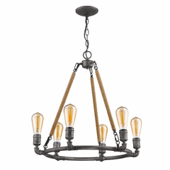 Acclaim Grayson 6-Light Chandelier - Antique Gray - IN11325AGY