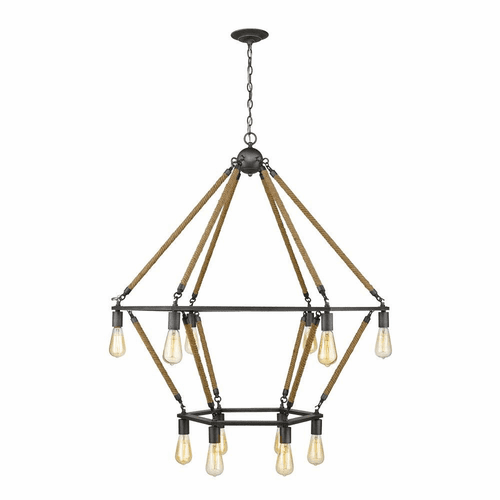 Acclaim Holden 12-Light Chandelier - Antique Gray - IN10056AGY