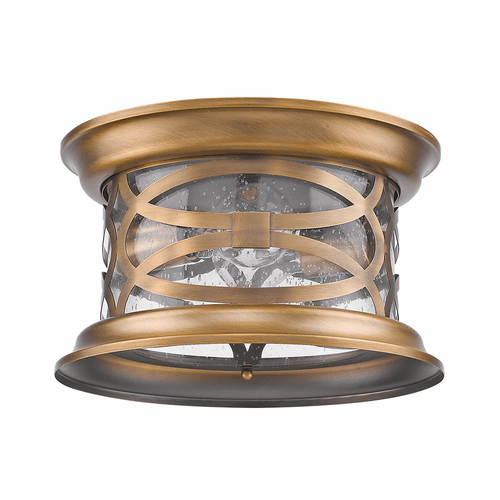 Acclaim Lincoln 2-Light Outdoor Flushmount - Antique Brass - 1534ATB