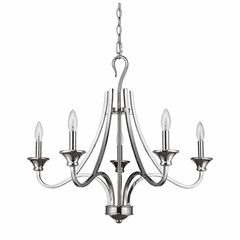Acclaim Michelle 5-Light Chandelier - Polished Nickel - IN11255PN Acclaim Michelle 5-Light Chandelier - Polished Nickel - IN11255PN